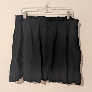 ModCloth Black Paperbag Waist Mini Skirt with Pockets Size 1X